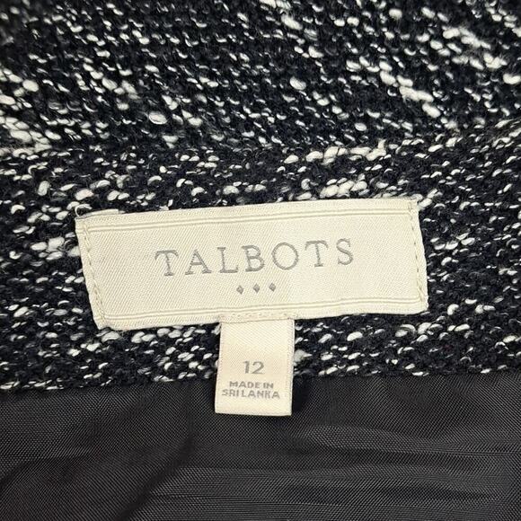 Talbots black and white pencil skirt size 12 Cotton Blend - Picture 4 of 5